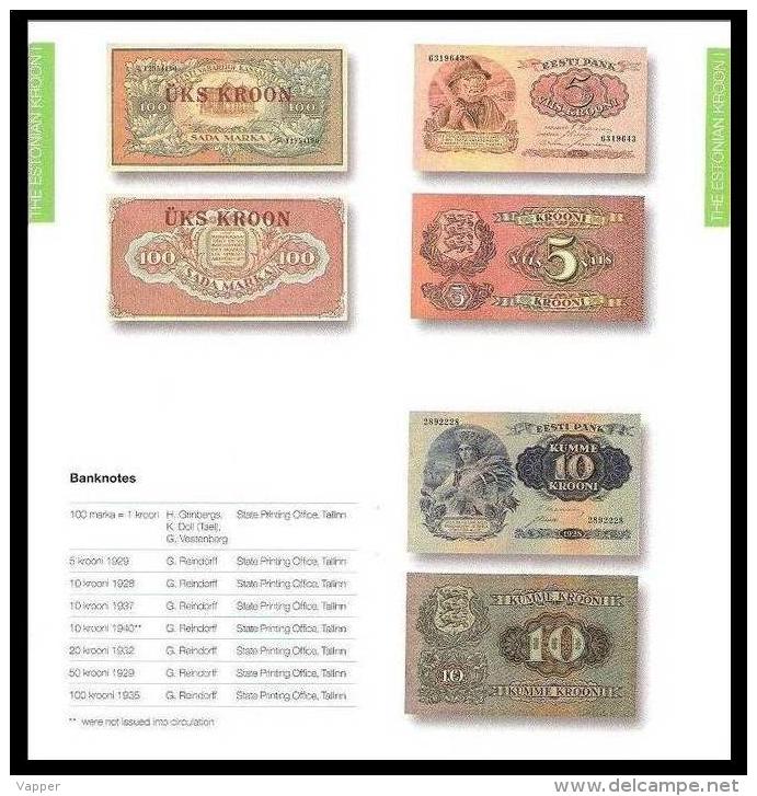 Book 2010 *Estonian Currency From The Mark To The Euro* Issues Estonian Bank - Estonia