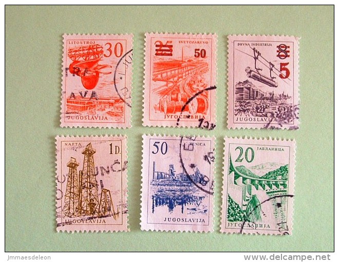 Yugoslavia 1965/66 Industry Motor Electricity Lumber Oil Hydroelectricity - Used Stamps
