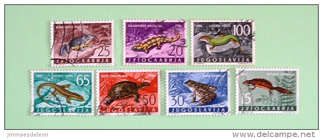 Yugoslavia 1962 Animals Reptiles Amphibians Frog Turtle Salamander - Used Stamps