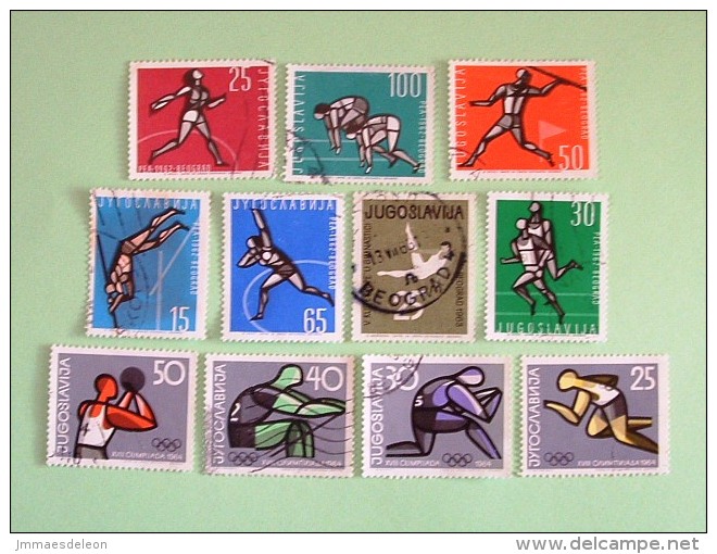 Yugoslavia 1962/64 Sports Olympics Woman Discus Running Javelin Boxing Basketball Rowing Gymnastic - Used Stamps