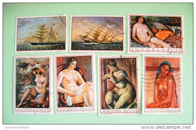 Yugoslavia 1969 Paintings Nude Women Ships - Oblitérés