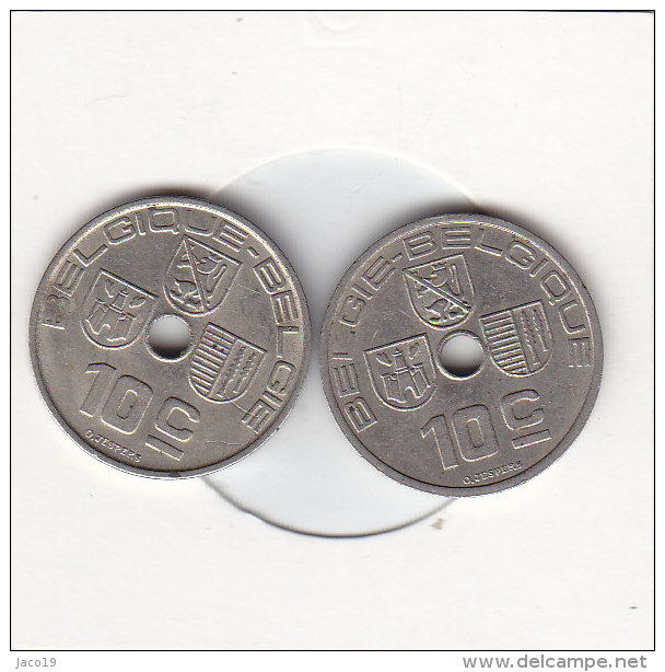 2 X 10 Centimes  Léopold III 1939 FR/FL Et 1939 FL/FR - 10 Centimes