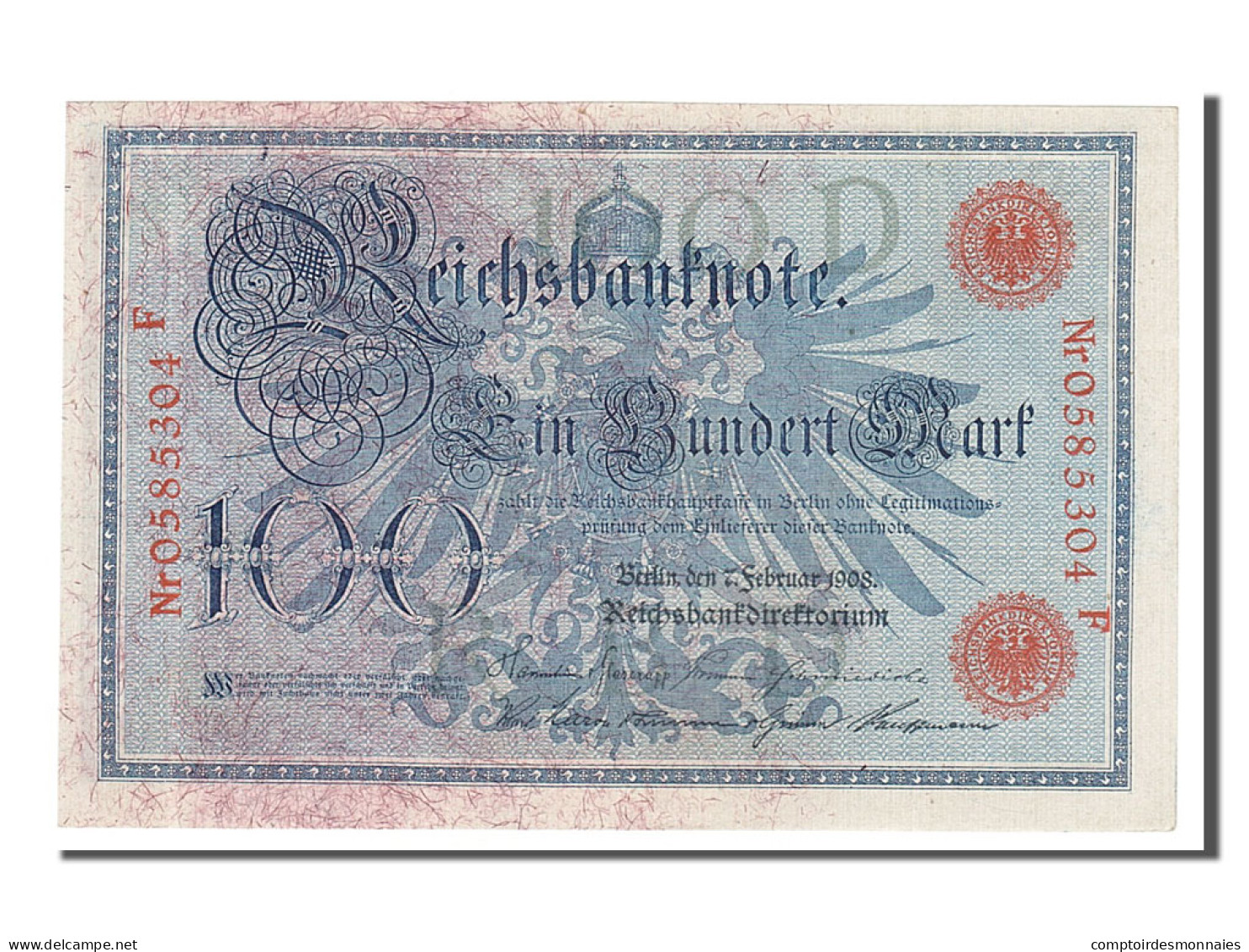 Billet, Allemagne, 100 Mark, 1908, 1908-02-07, NEUF - 100 Mark