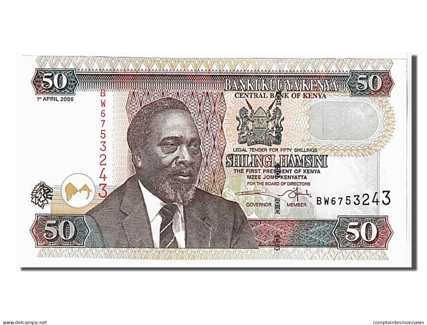 Billet, Kenya, 50 Shillings, 2006, NEUF - Kenia