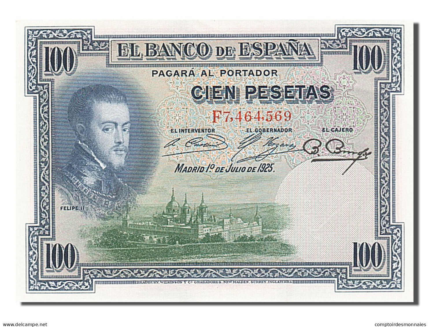 Billet, Espagne, 100 Pesetas, 1925, 1925-07-01, SPL - 100 Pesetas