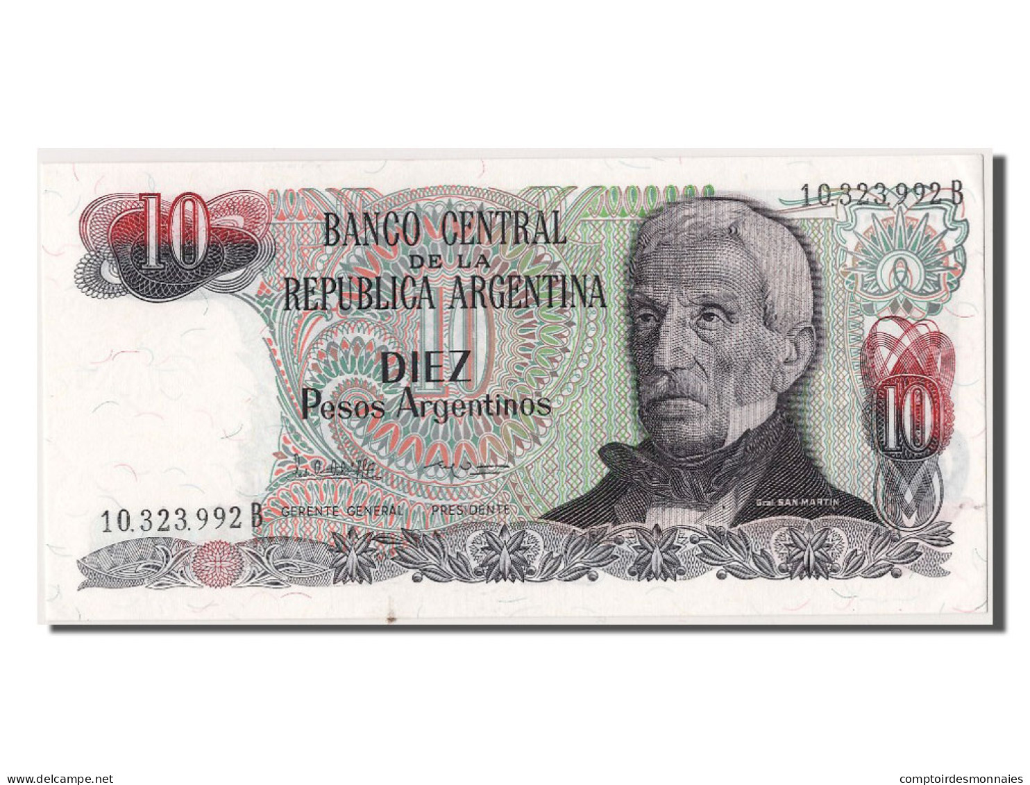 [#302642] Argentine, 10 Pesos Argentinos Type San Martin - Argentina