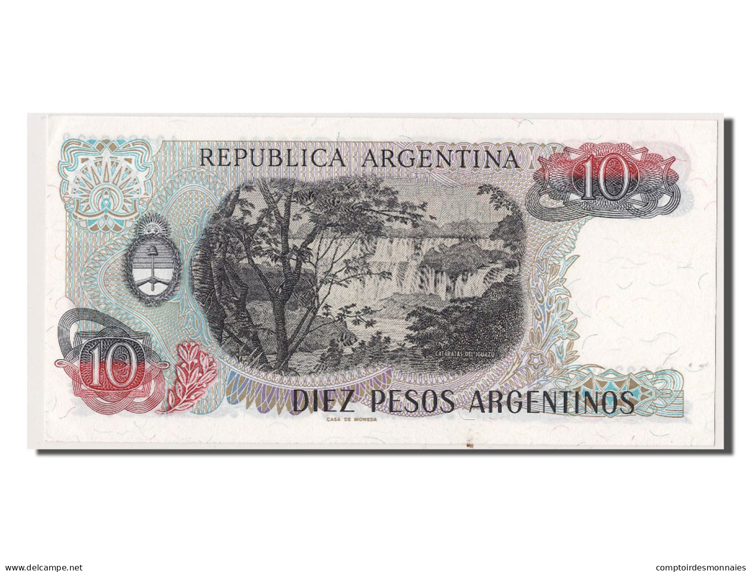 [#302642] Argentine, 10 Pesos Argentinos Type San Martin - Argentina