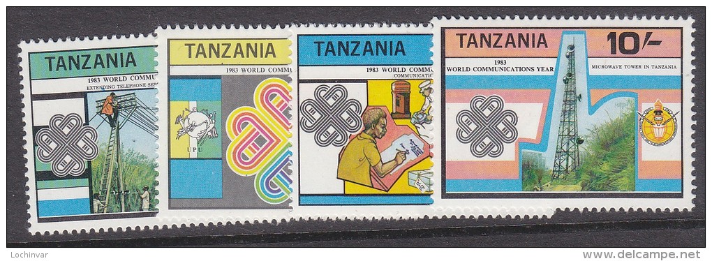 TANZANIA, 1983 COMMUNICATIONS 4 MNH - Tanzania (1964-...)