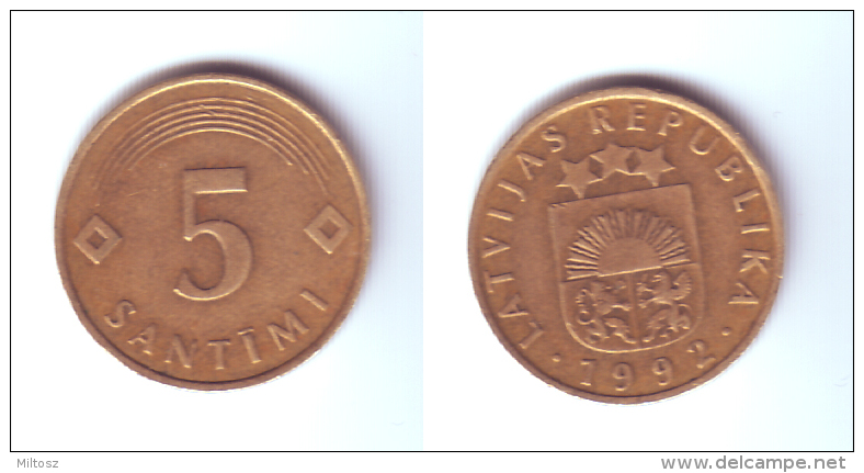 Latvia 5 Santimi 1992 - Letonia