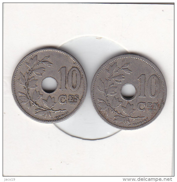 2 X 10 Centimes Léopold II 1902 FR Et 1902 FL - 5 Centimes