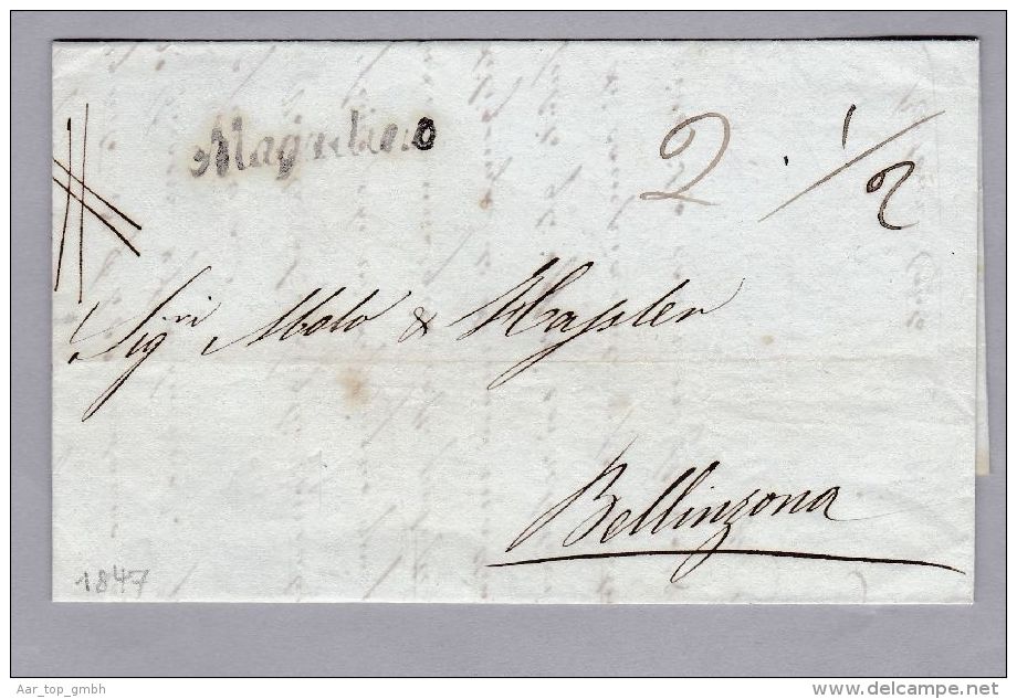 Heimat TI MAGADINO 1847-07-19 Auf Brief Nach Bellinzona - ...-1845 Vorphilatelie