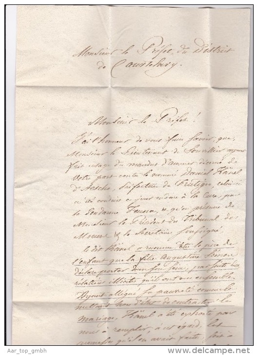 Heimat BE SONVILLIER 1840-02-01 Auf Vorphila Brief Nach Courtelary - ...-1845 Vorphilatelie