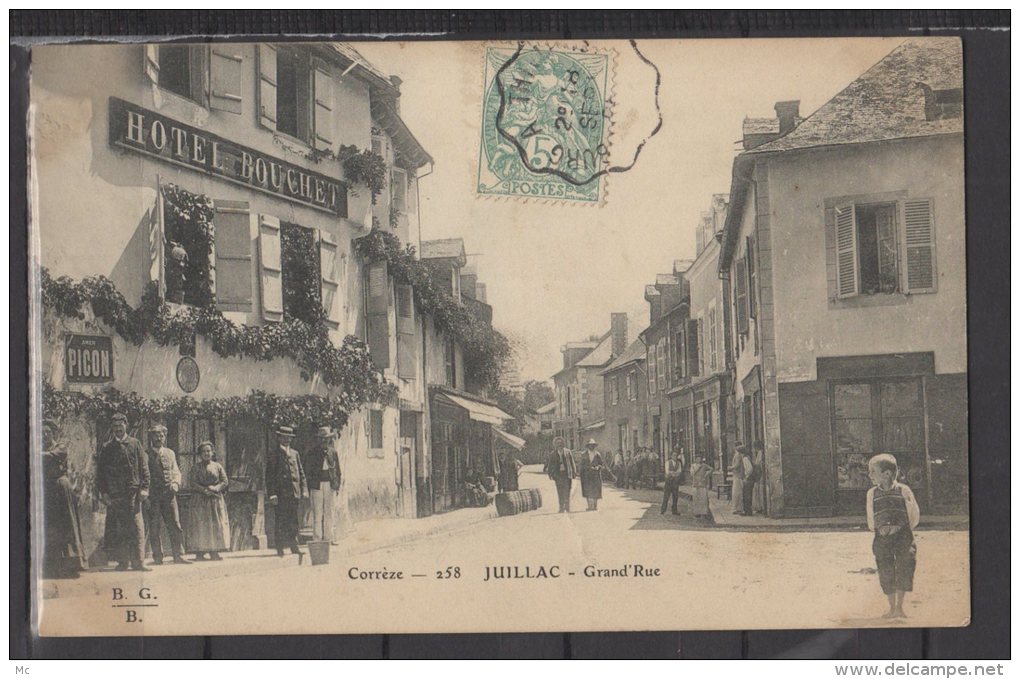 19 - Juillac - Grand'Rue - Corrèze - Animée, Hotel Bouchet - Juillac