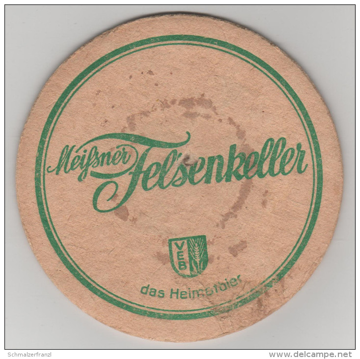 Bierdeckel Brauerei Meissen Meissner Felsenkeller Das Heimatbier DDR VEB - Bierdeckel