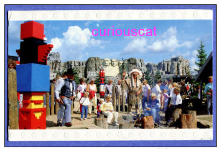 VIEW Of LEGOLAND BILLUND TOWN With HEADS Of PRESIDENTS PRÄSIDENTENKÖPFEN DENMARK DANMARK DÄNEMARK POSTCARD ANSICHTSKARTE - Dänemark