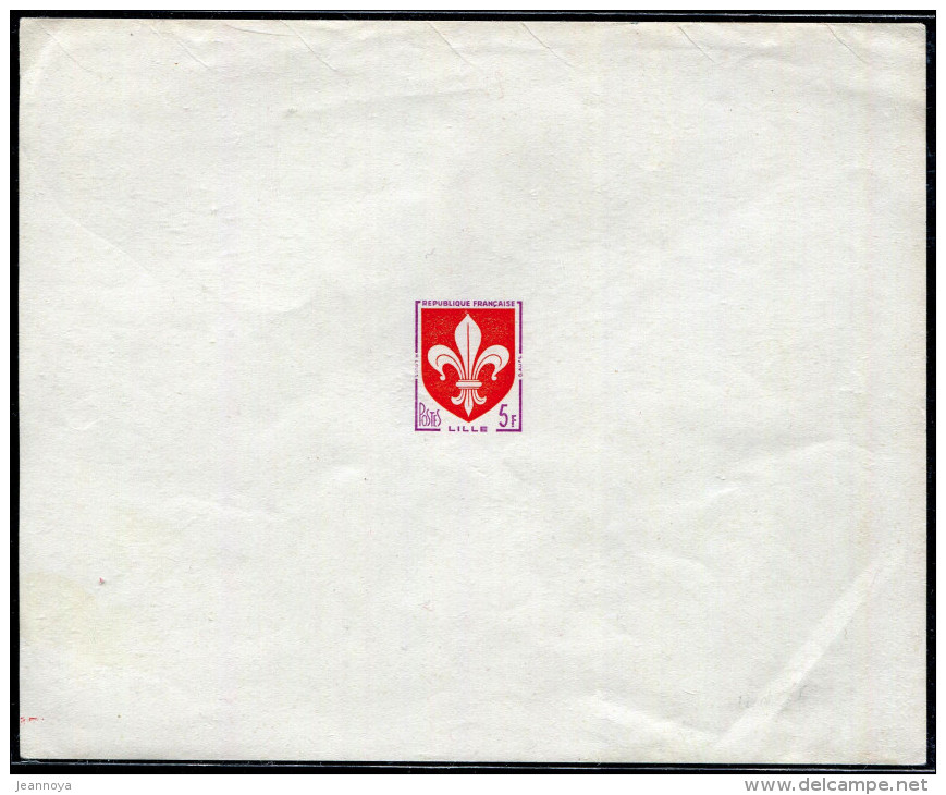 FRANCE - ARMOIRIES - N° 1186, EPREUVE DE LUXE DE LILLE, COULEURS VIOLET & ROUGE - SUP - 1941-66 Coat Of Arms And Heraldry