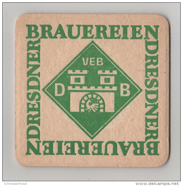 Bierdeckel Dresden Dresdner Brauereien DB Bier VEB DDR - Bierdeckel