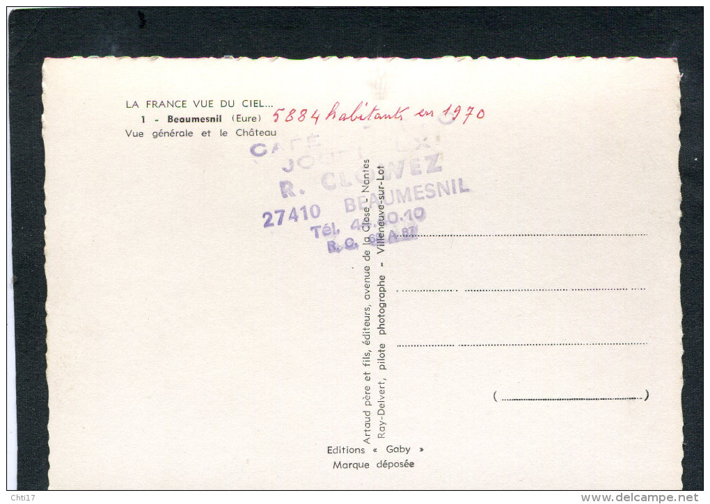 BEAUMESNIL  1960    VUE GENERALE   CIRC  OUI   / EDIT - Beaumesnil