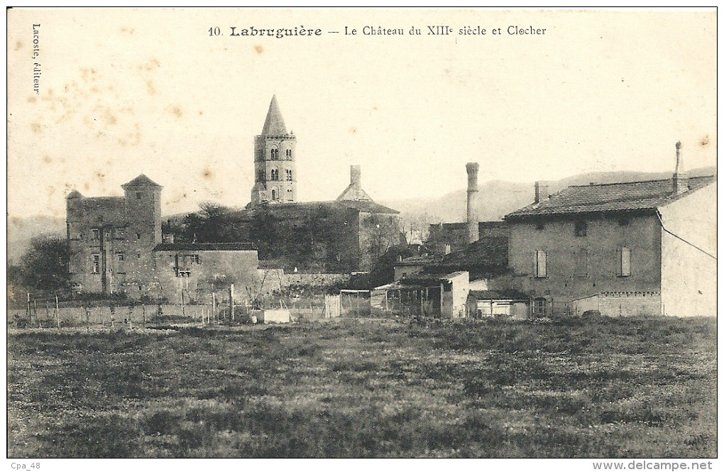 Tarn : Labruguiere, Le Chateau Du XIIIe Siecle Et Clocher - Labruguière