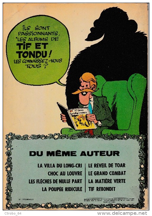 Tif Et Tondu - Edition Originale Belge 1970 - L'Ombre Sans Corps N°16 - Tif Et Tondu