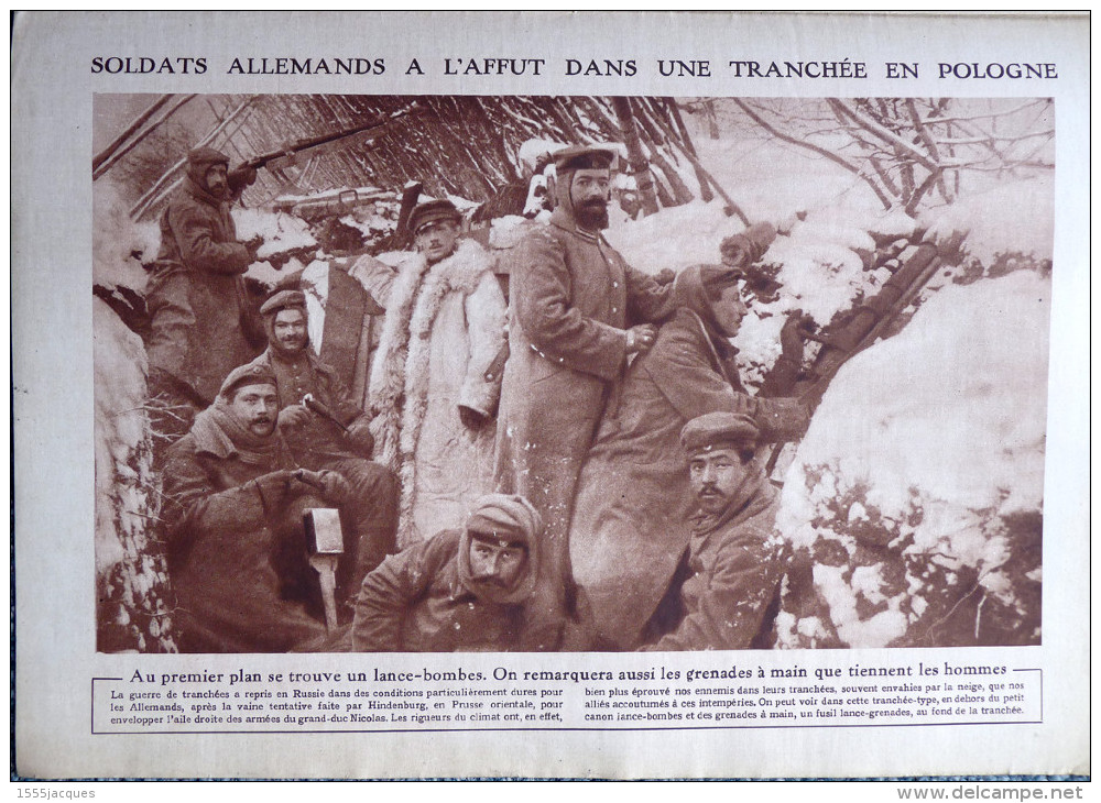 LE MIROIR N° 68 / 14-03-1915 YSER MORTIER BLESSÉS FLESSINGUE BOSPHORE DARDANELLES LOMBAERTZYDE POILUS THÉÂTRE TRANCHÉES