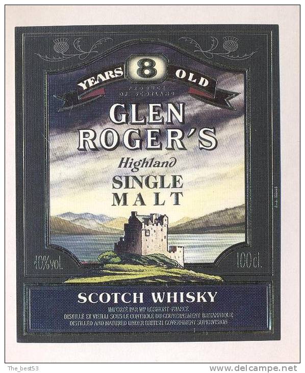 Etiquette De Scotch  Whisky   -  Glen Roger´s  -  Ecosse   100 Cl - Whisky