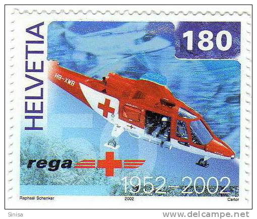 Switzerland / Rescue Service / Red Cross / Helicopter - Unused Stamps