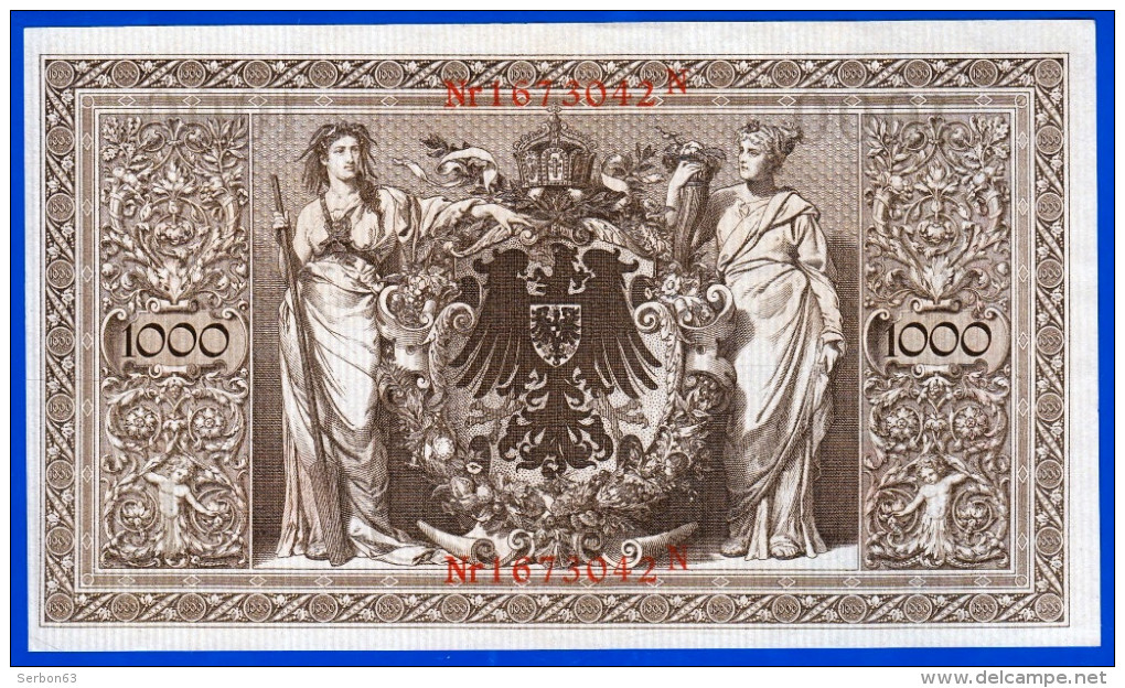 1 BILLET - MONNAIE - PAPIER - EUROPE - BILLET BANQUE EMPIRE ALLEMAGNE 1000 MARK EIN TAUSEND MARK 1910 NR1673042N - 1000 Mark