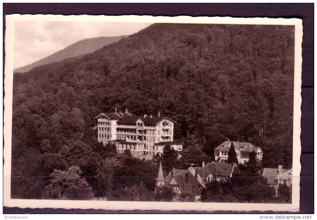 AK S/w Bad Harzburg -Sanatorium Am Burgberg/Kuranstalt Karte Gel. 1953 - Bad Harzburg