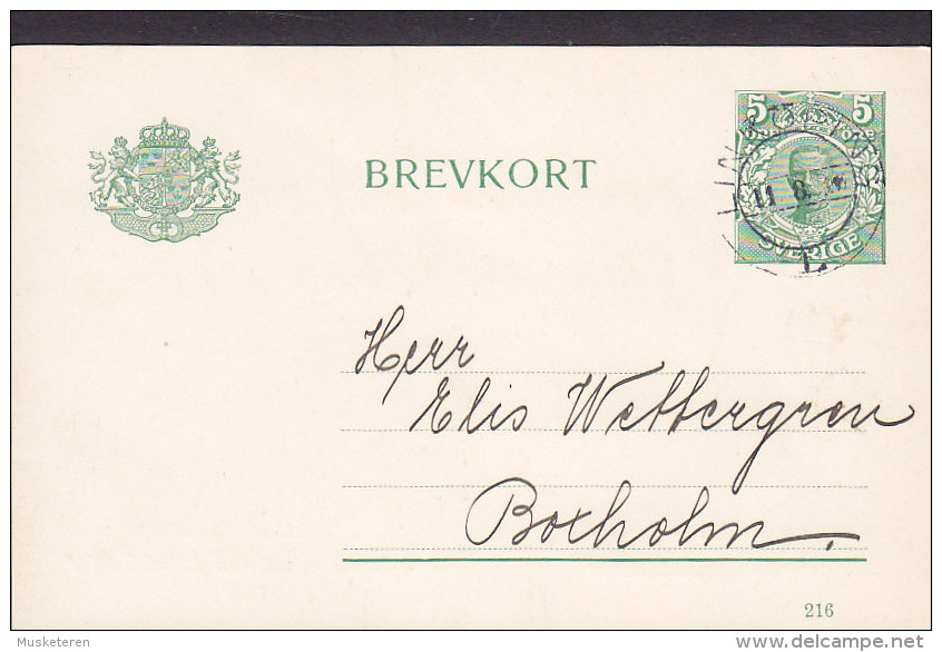 Sweden Postal Stationery Ganzsache Entier Brevkort Private Print HENRIC CARLSONS BOKHANDEL, LINKÖPING 1916 (2 Scans) - Ganzsachen