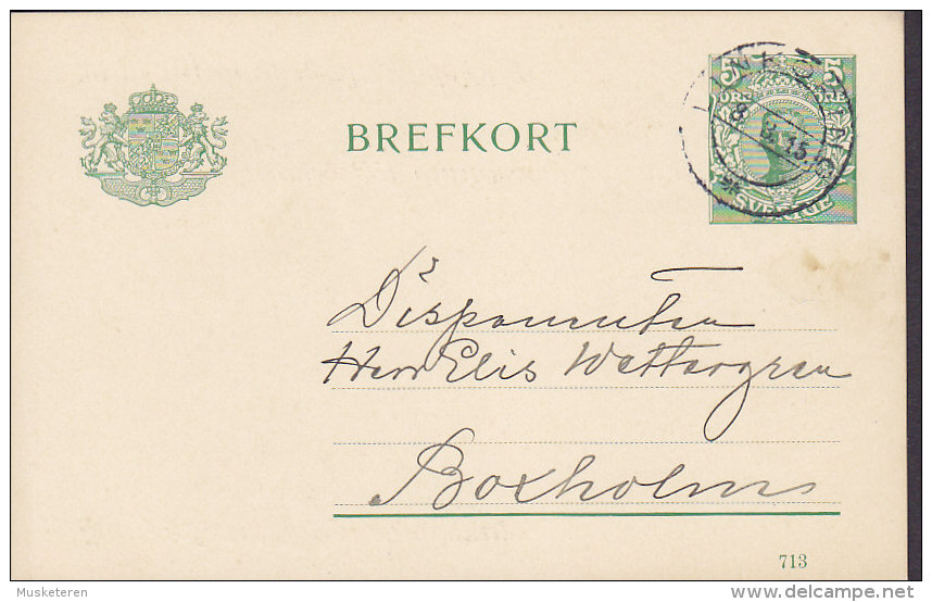 Sweden Postal Stationery Ganzsache Entier Brevkort Private Print LINKÖPING TRÄDGÅRDSFÖRENING 1915 (2 Scans) - Ganzsachen