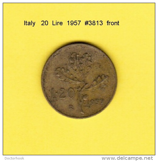 ITALY   20  LIRE  1957  (KM # 97.1) - 20 Lire