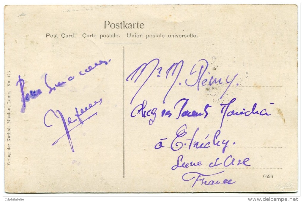 TOGO OCCUPATION ANGLAISE CARTE POSTALE DEPART LOME 6 SEP 1919 TOGO POUR LA FRANCE - Brieven En Documenten