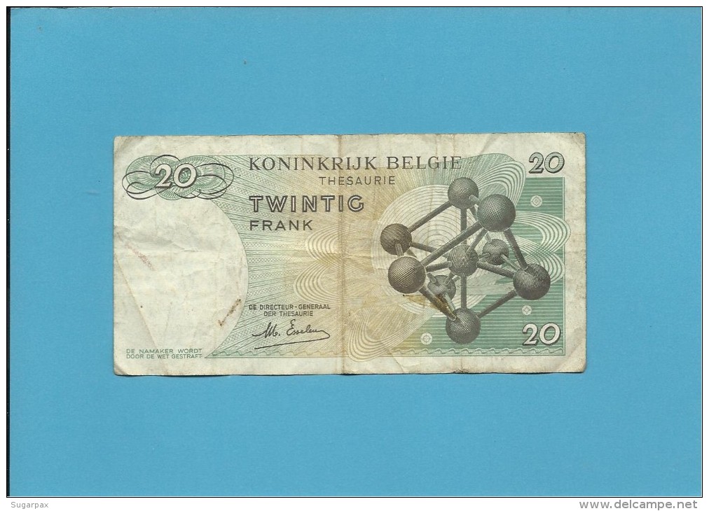 BELGIUM - 20 FRANCS - 15.06.1964 - P 138 - Sign. 19 - Prefix 3 J - ATOMIUM - BELGIE BELGIQUE - 20 Francs