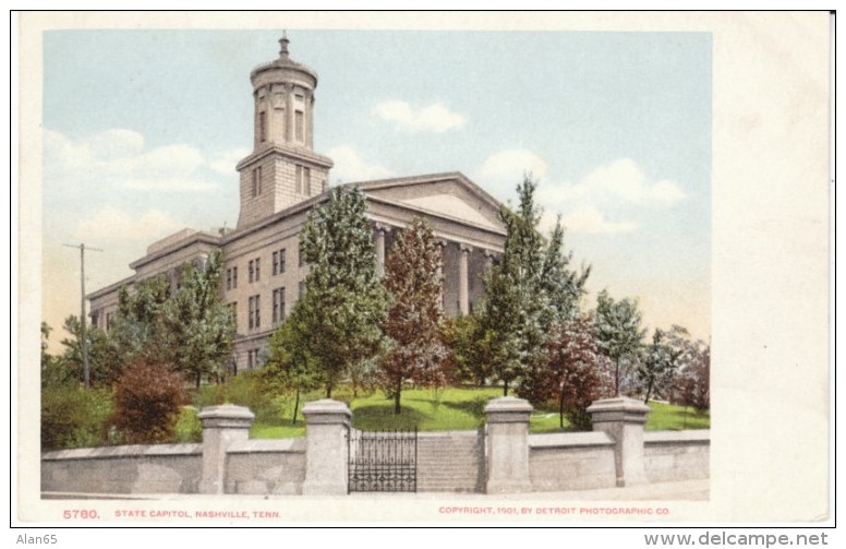 Nashville TN Tennessee, State Capitol Building Architecture, C1900s Vintage Detroit Photographic Company Postcard - Nashville