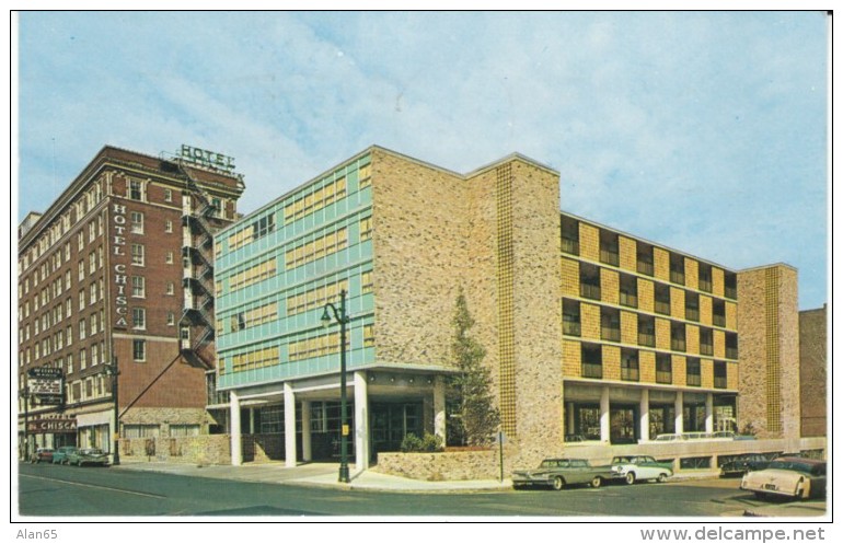 Memphis TN Tennessee, New Chisca Plaza Motor Hotel Lodging, Auto, Architecture, C1950s/60s Vintage Postcard - Memphis