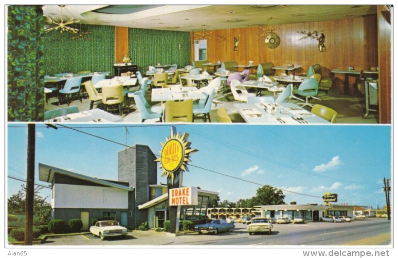 Chattanooga TN Tennessee, Drake Motel &amp; Restaurant, Auto, C1960s Vintage Postcard - Chattanooga