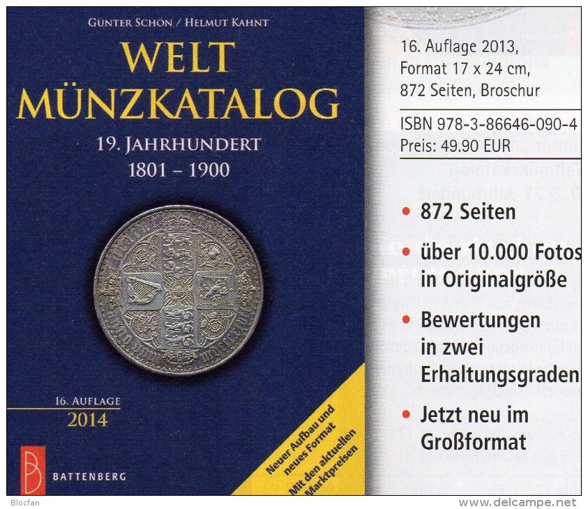 Weltmünzkatalog 19.Jahrhundert Schön 2014 Neu 50€ Münzen A-Z Old Coins Of The World Europa Amerika Afrika Asien Oceanien - Livres & Logiciels