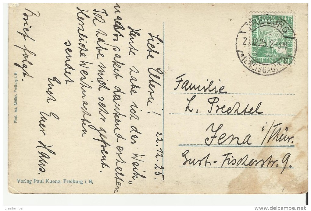 =DE FRIEBURG 1925 - Silhouetkaarten