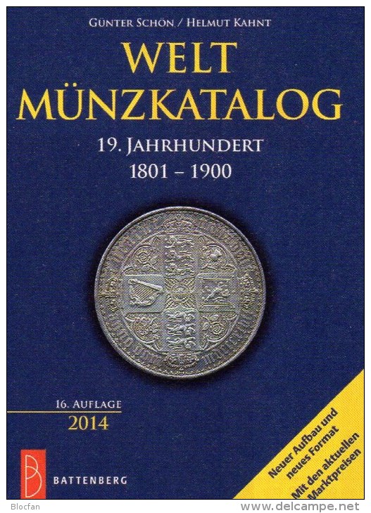 Old Coins 19.Jahrhundert Weltmünzkatalog 2014 New 50€ Münzen A-Z Battenberg Verlag: Europa Amerika Afrika Asien Ozeanien - Libri & Software