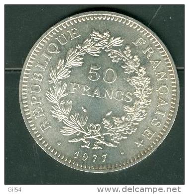 Piece 50 Francs Argent Silver , Année 1977 - Pic0101 - 50 Francs