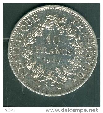 Piece 10 Francs Argent Silver , Année 1967 - Pic0102 - 10 Francs