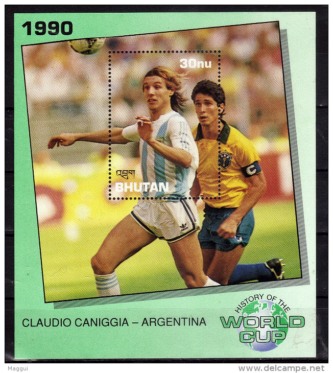 BHOUTAN  BF 276 ( Claudio Caniggia )  * *  ( Cote 7.50e ) Cup  1990   Football  Soccer Fussball - 1990 – Italien