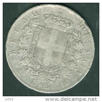 Pièce De 5 Lires " Vittorio Emanuele " 1873 En Argent - Pic1203 - 1861-1878 : Victor Emmanuel II