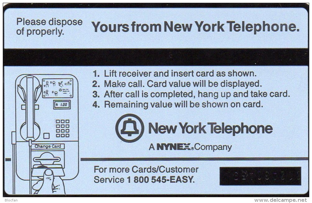 TK USA NYNEX MINT 5,25$ NEW YORK ** 12€ Skyline BY NIGHT Emprie State Building Black Text 212A L&G Card Of United States - Magnetische Kaarten