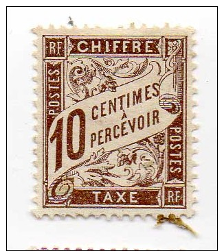 Timbre "TAXE" - 1893-1935 - N° 29 -  10c Brun - Neuf  - Parfait état - - 1876-1898 Sage (Type II)