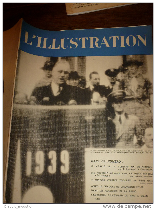 1939  :Pub Danielle Darrieux Et Kodak ; Les Iles D'Aland ; Bude Et Pest ; Bucarest (Roum.); ESPAGNE ;Léonard De Vinci - L'Illustration