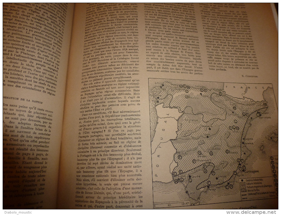 1939  :Pub Danielle Darrieux et Kodak ; les iles d'Aland ; Bude et Pest ; Bucarest (Roum.); ESPAGNE ;Léonard de Vinci