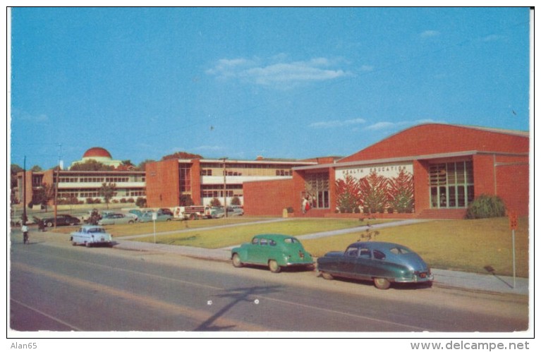San Antonio TX Texas, San Antonio College Campus, Autos, C1940s/50s Vintage Postcard - San Antonio