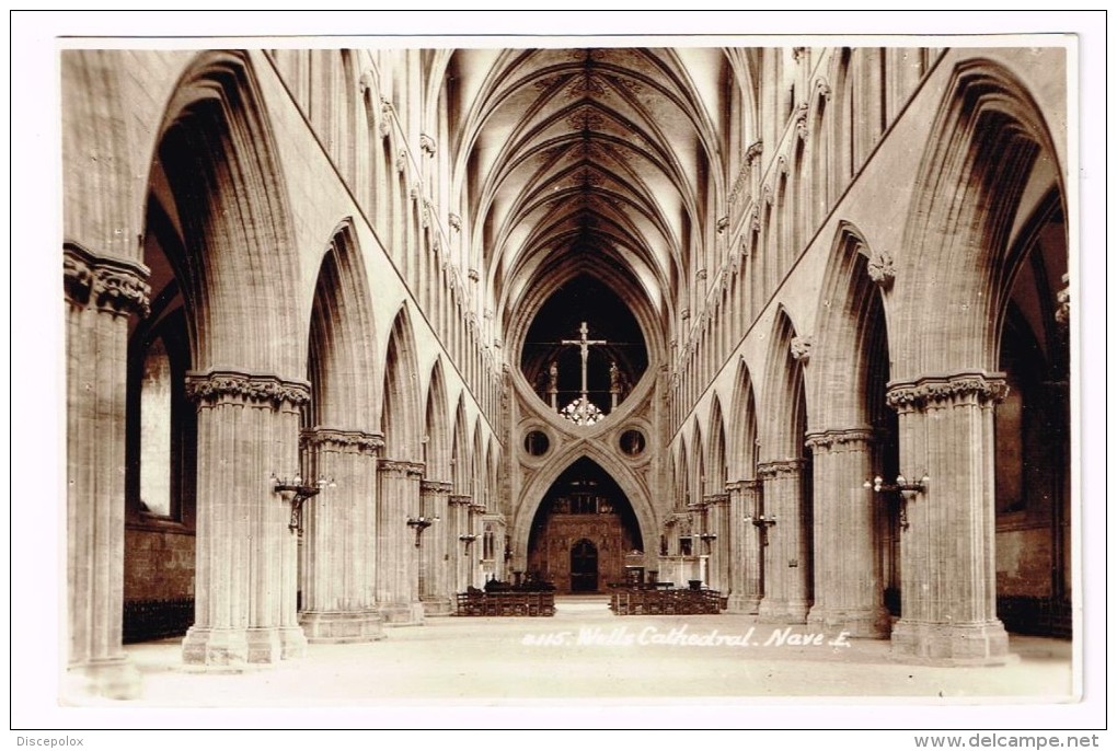 I1929 Wells Cathedral - Nave East / Non Viaggiata - Wells